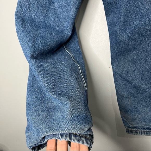 Scandia Woods Flannel Lined Worn Denim Jeans O - Picture 5 of 8